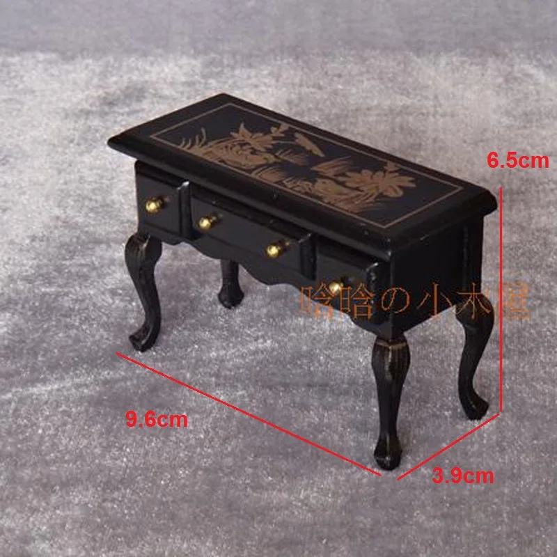 Гостиная Ретро журнальный столик черный стол ностальгия окрашенные украшения