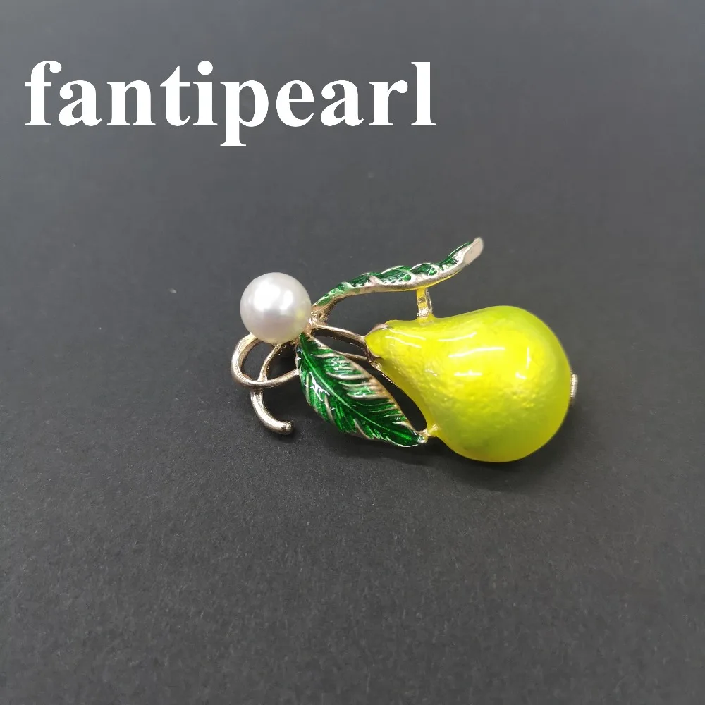 Cute pearl Brooches Rhinestone Enamel ginkgo Leaves Crystal Jewelry Men Women's Corsage Clips For Suit Scarf Dress Z060 | Украшения и