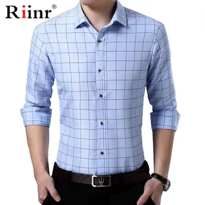 Новое поступление 2019, мужская рубашка из 100% полиэстера, модная мужская рубашка с длинным рукавом и принтом, мужская приталенная брендовая одежда