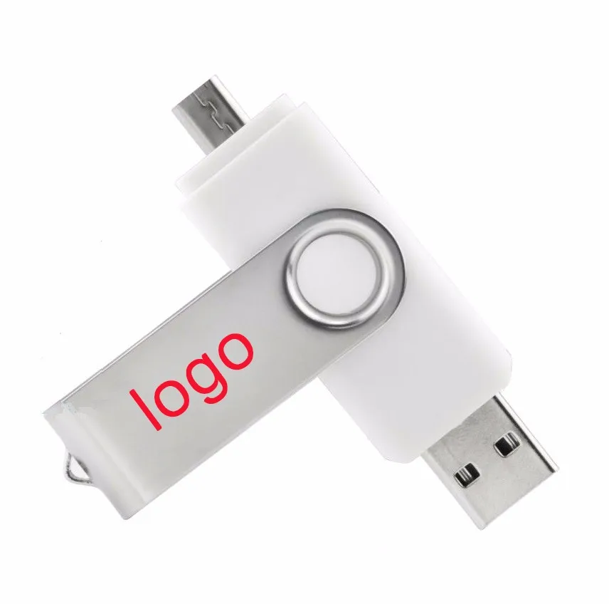 Логотип на заказ) телефон Otg Usb флэш-накопитель 4 ГБ 8 ГБ 16 ГБ 32 ГБ флешки DHL
