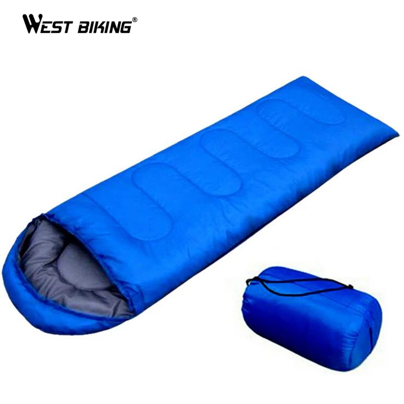WEST BIKING, мини спальный мешок для кемпинга, 180*75 см, хлопковые спальные мешки+ компрессионный мешок, водонепроницаемый портативный спальный мешок