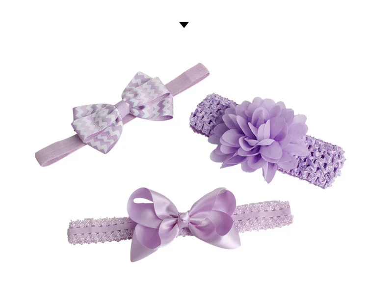 3 шт./лот модные детские повязки на голову бант аксессуары для волос шевроэ бандо