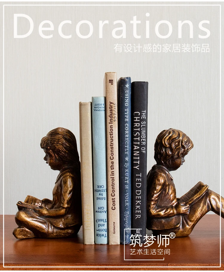 

European style living room American boys and girls creative Bookends Home Furnishing Decor living room TV cabinet decoration