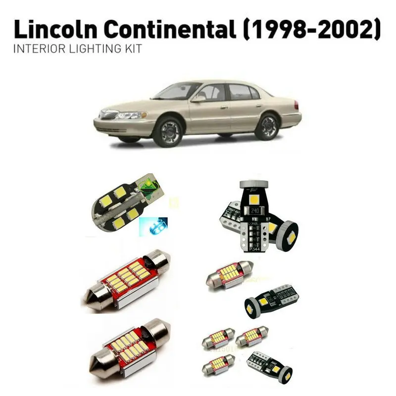 Светодиодные внутренние фары для Lincoln continenta l 1998 2002 18 шт. светодиодные автомобилей