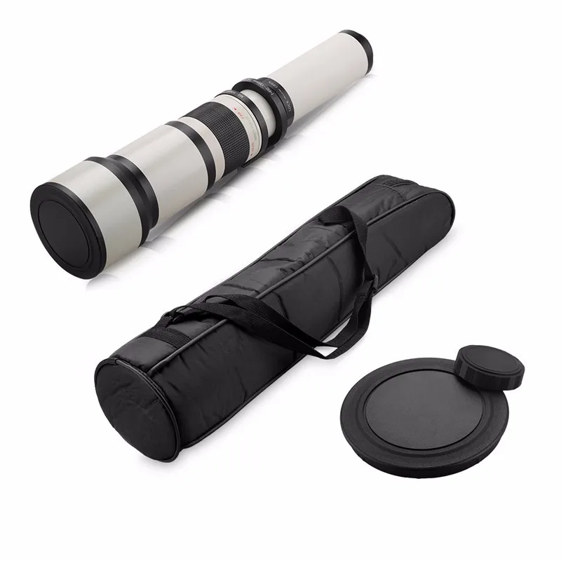 Фотообъектив Lightdow 650 1300 мм с ручным зумом и кольцом адаптера T2 для цифровых