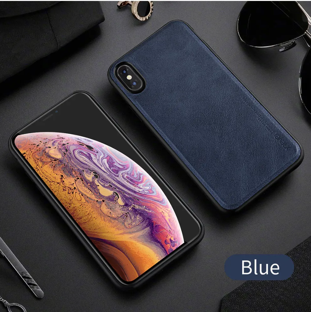 Кожаный чехол X-Level для iPhone X XS Max Роскошный ультра легкий мягкий Силиконовый