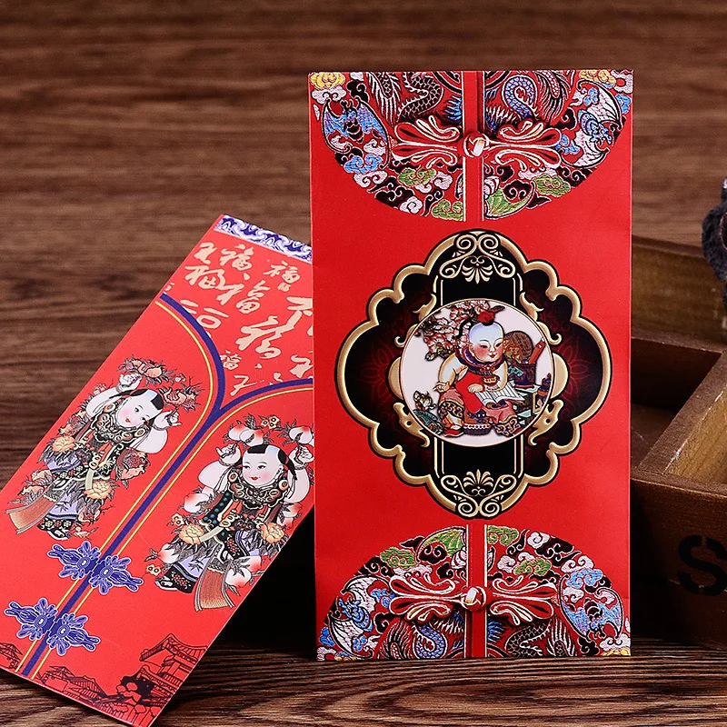 12 шт./компл. красный конверт китайский новогодний свинья Hongbao 2019 Карманный