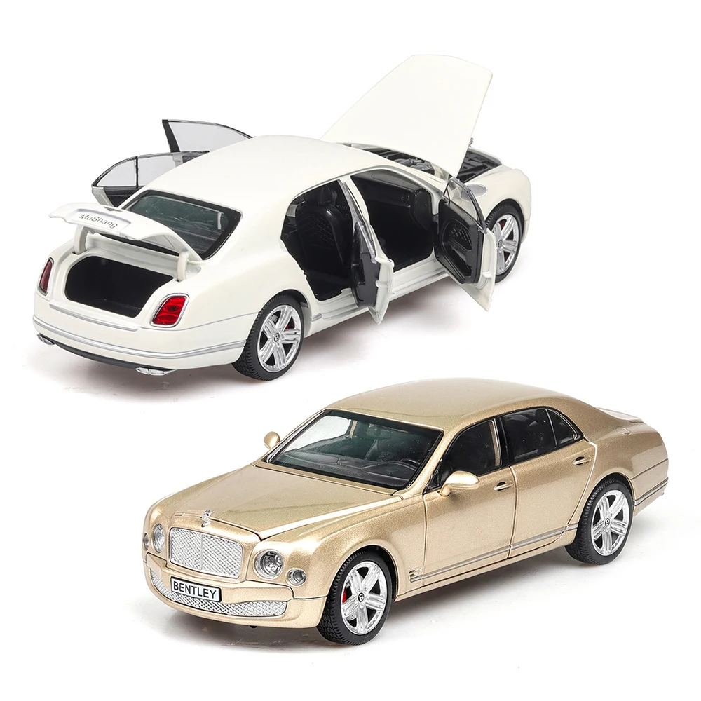 1:24 Mulsanne музыкальная с подсветкой машина Diecasts игрушечный транспорт Горячая колесная модель автомобиля с автомобилем Горячая дверь колеса может быть открытая игрушка