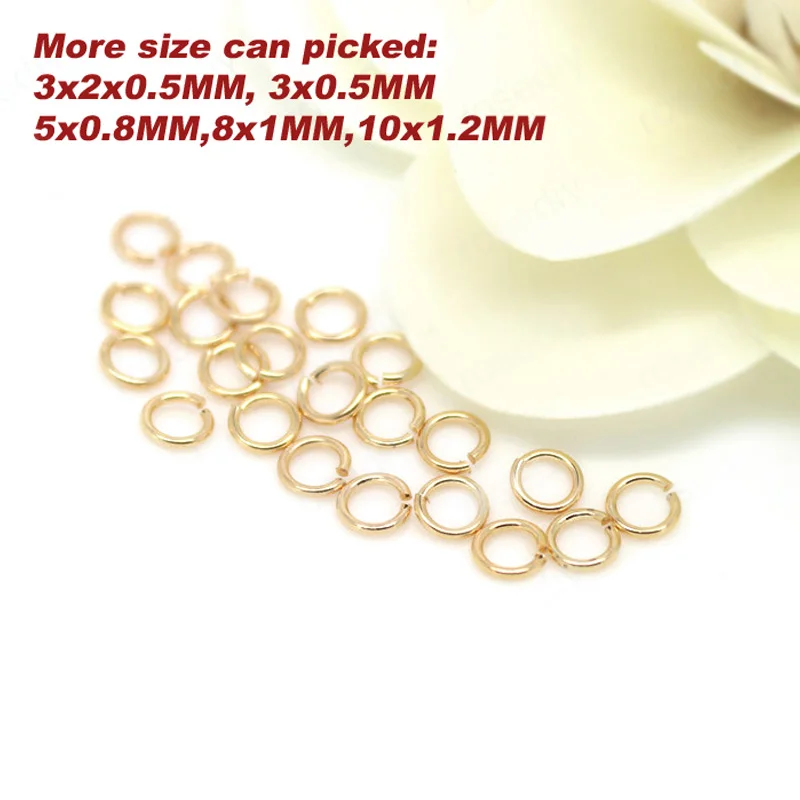 Латунные Колечки с покрытием 24 каратным золотом 20 шт.|jewelry findings|ring splitjump rings |