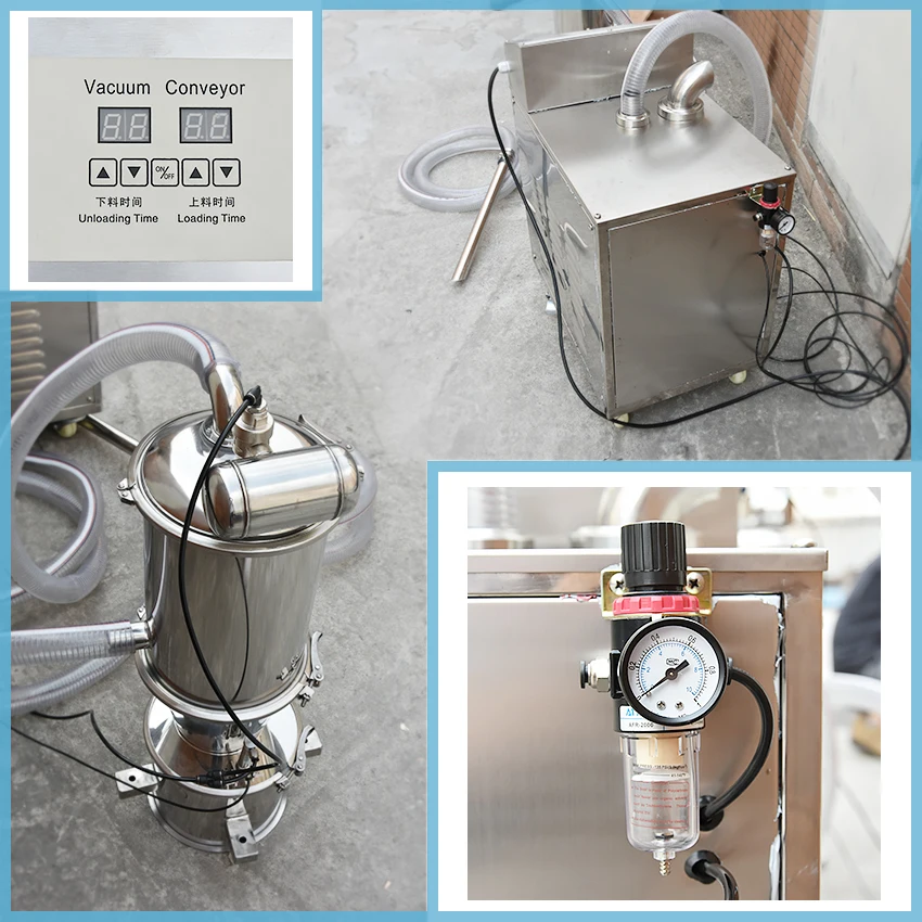 

New ZKS-1 Pneumatic Vacuum Feeder Rotating Tablet Pressing Material Feeding Machine 1.5KW 110V/220V 0.6MPA 400KG/H 8 Liters/Min