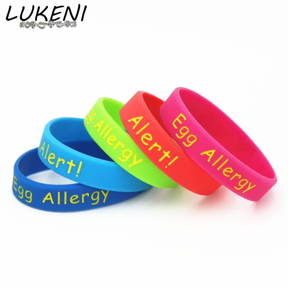 LUKENI 1 шт. медицинская сигнализация яйцо не вызывает аллергии Wristband Силикона
