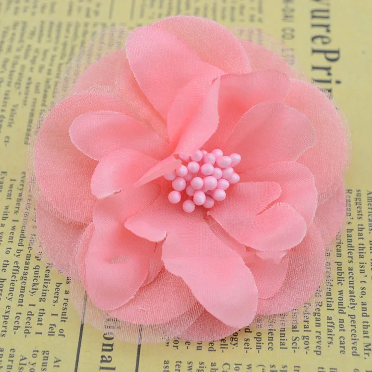 Искусственные цветы хороший шелковые имитация цветов с марлей camellia брошь