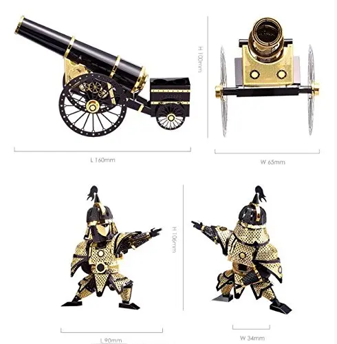 Piececool 3D металлическая головоломка Artilleryman стиль P080 KG DIY модель здания лазерная