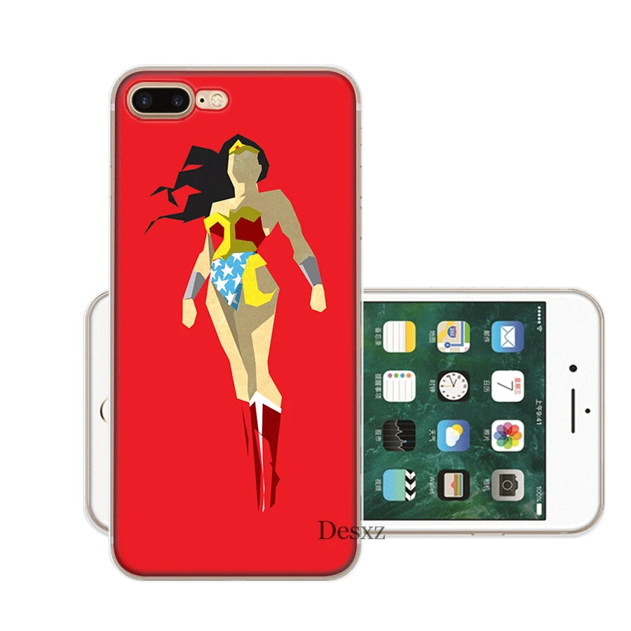 Жесткий чехол Desxz для iPhone 6 6s 7 8 Plus X XR XS Max 5 5S SE Case Wonder Woman Comics | Мобильные телефоны и