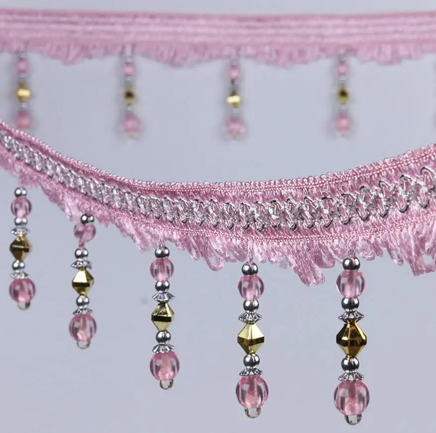 Type-7 12Meter Rhinestone Bead Pendant Hanging Lace Trim Ribbon For Window curtains wedding Party Decorate Apparel Sewing DIY | Дом и сад