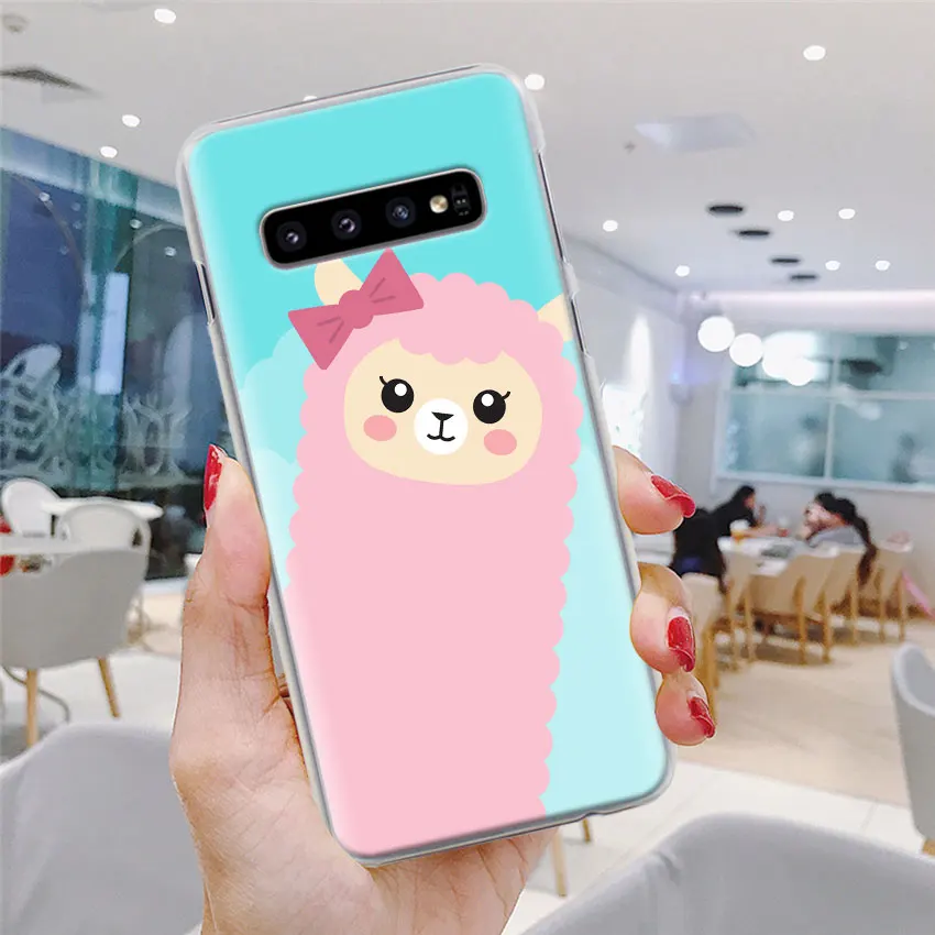 Милый ламы Альпака чехол для телефона для samsung Galaxy S10e S10 плюс S7 S8 S9 Plus, Note 8, 9, 10, плюс S10 5G M20 M30 жесткий чехол Coque