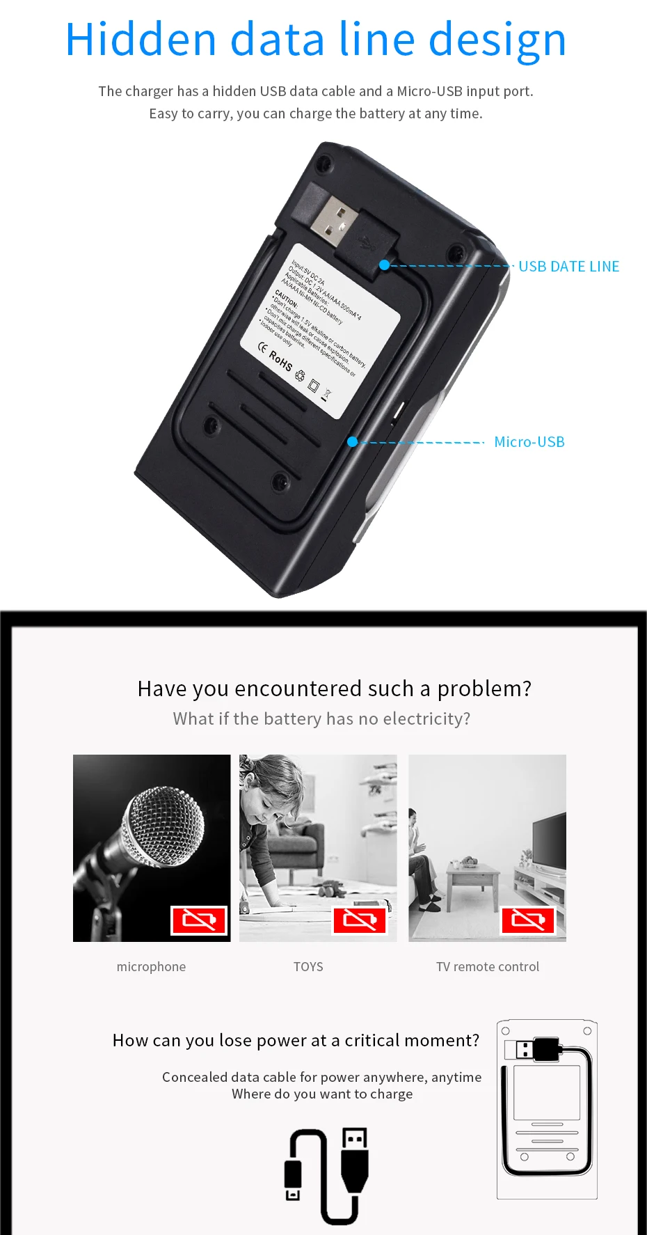 PALO AA AAA умное зарядное устройство ЖК-дисплей USB вход для AA/AAA NiMh NiCd аккумуляторная батарея быстрое USB интеллектуальное зарядное устройство