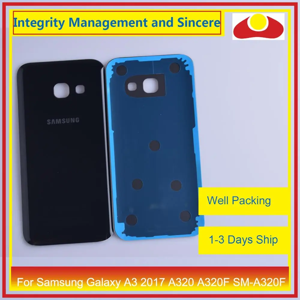 Оригинальный корпус для Samsung Galaxy A3 2017 A320 A320F задняя крышка батарейного отсека