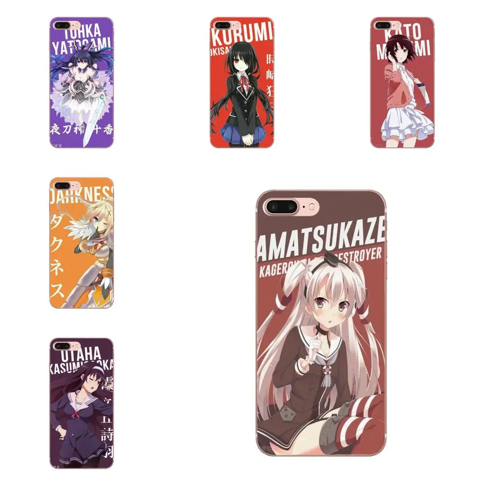 Мягкий чехол для мобильного телефона Apple iPhone 4 4S 5 5C 5S SE 6 6S 7 8 Plus X XS Max XR Anime Girl в