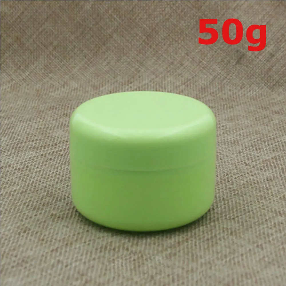 Green x 50g 10 шт. для пробников пустой контейнеры банки горшки бутылки с крышками Обложка Чехлы для крема для лосьона, косметики косметика масла губ Бальзамы пигменты - Цвет: Green x 50g