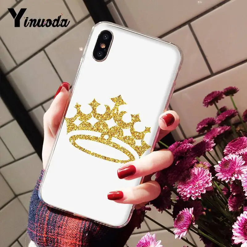 Yinuoda Принцесса Корона пончики ТПУ мягкий чехол для телефона iPhone X XS MAX 6 6s 7 7plus 8 8Plus 5