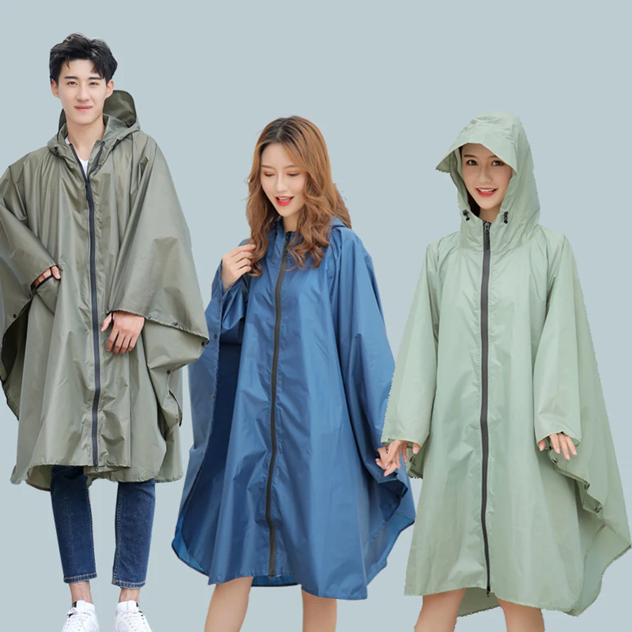 PVC Raincoat Women Waterproof Poncho Nylon Woman's Jackets Rain Cover Cape Chuva Coat Men Girls Clear Raincoats Hooded RBY038 | Дом и сад