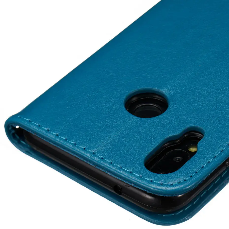 Бабочка цветок кожаный флип бумажник чехол для huawei P20 Lite Pro с подставкой слот
