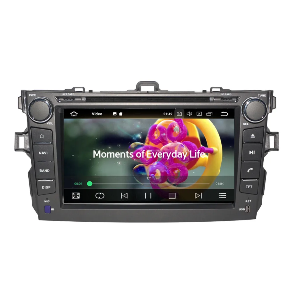 8 Inch Android 8.0 Octa Core 4GB+32GB Car PC GPS Head Unit For Toyota Corolla 2006-2011 Radio Stereo DVD Multimedia Player | Автомобили и