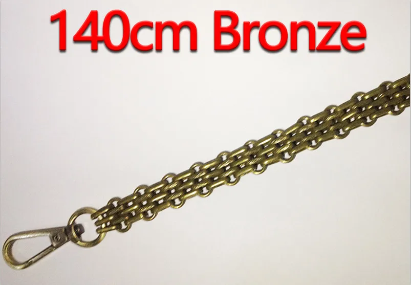 140cm Bronze 120 см Широкие ремни для сумок DIY 40 см-140 см золото, серебро, черный пистолет, бронза 16 мм металлическая цепочка плечевой ремень ручка для больших сумок - Цвет: 140cm Bronze