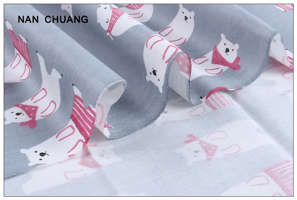 Nanchuang, 6 шт./лот, серия Bear, саржевая хлопковая ткань для поделок, ручная работа, наволочки, чехлы для подушек, стеганая ткань, 20x25 см