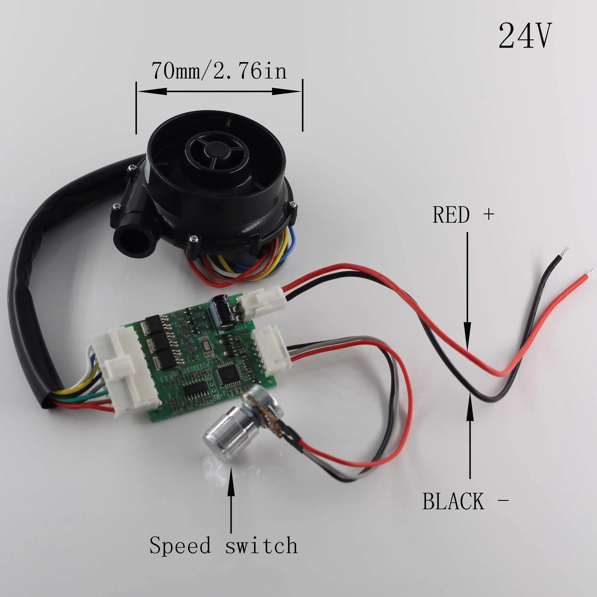24V Blower and drive 7040 DC 12 V/24 V воздуходувка высокого давления, мини центробежный Турбовентилятор, небольшой вентилятор, используется для смарт-крышка туалета, вентилятор - Цвет: 24V Blower and drive