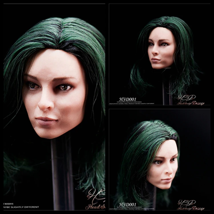 

1/6 Beauty Girl Head Sculpt with Planted Hair HSD001 Emma Dumont Europe Head Carved Model for 12'' Action Figure Body