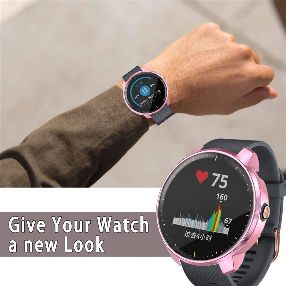 Легкая защита экрана полная для Garmin Vivoactive 3 Music/CAME/SQ чехол часов мягкий из ТПУ