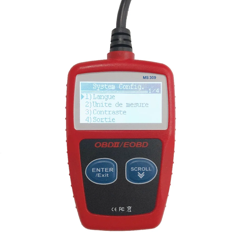 Высокое качество Maxiscan MS309 OBDII считыватель кодов MS 309 сканер кодов высокое качество ms309 диагностический инструмент для мультибрендовых автомобилей