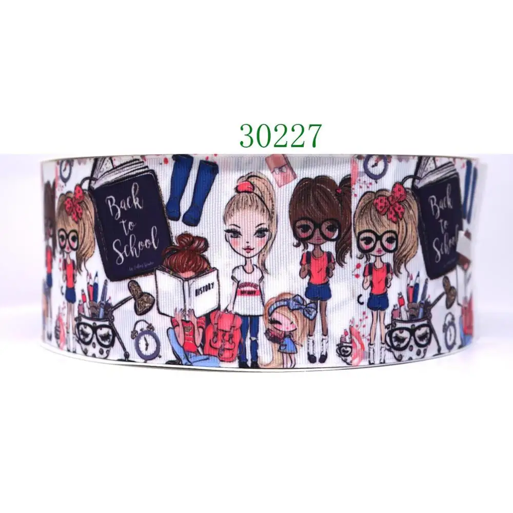 30227 50 ярдов Цветок напечатанный grosgrain ленты 30227 - Цвет: 30227