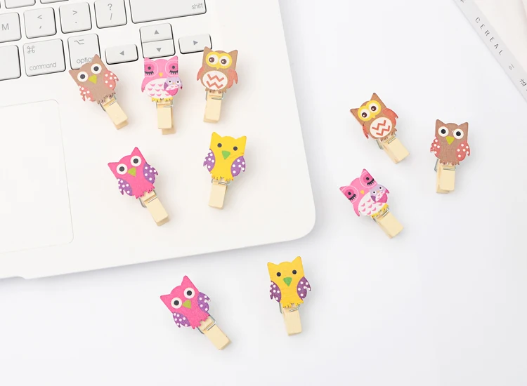 10 шт./лот креативные Kawaii деревянные держатели для фото бумаги милые Diy украшения школьные Канцтовары на подарок канцелярские принадлежности