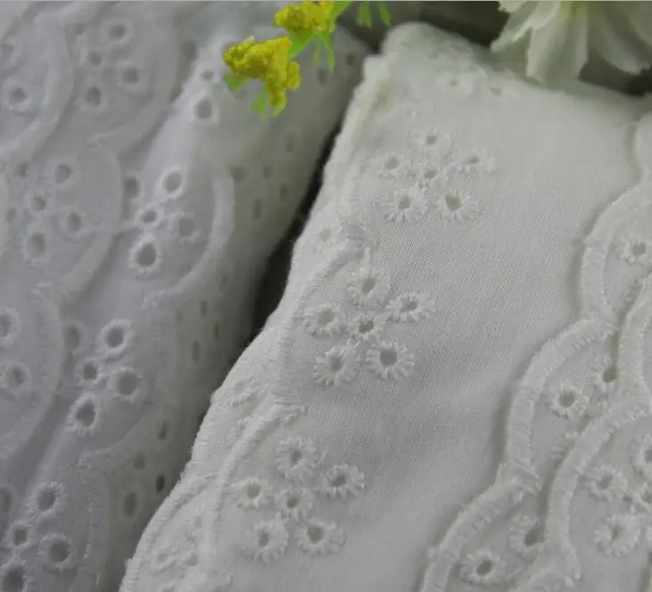 5 Yards 3 Colors 100% Cotton Embroidered Lace Trim Cloth Hollow Clothing Accessories DIY Fabric | Дом и сад