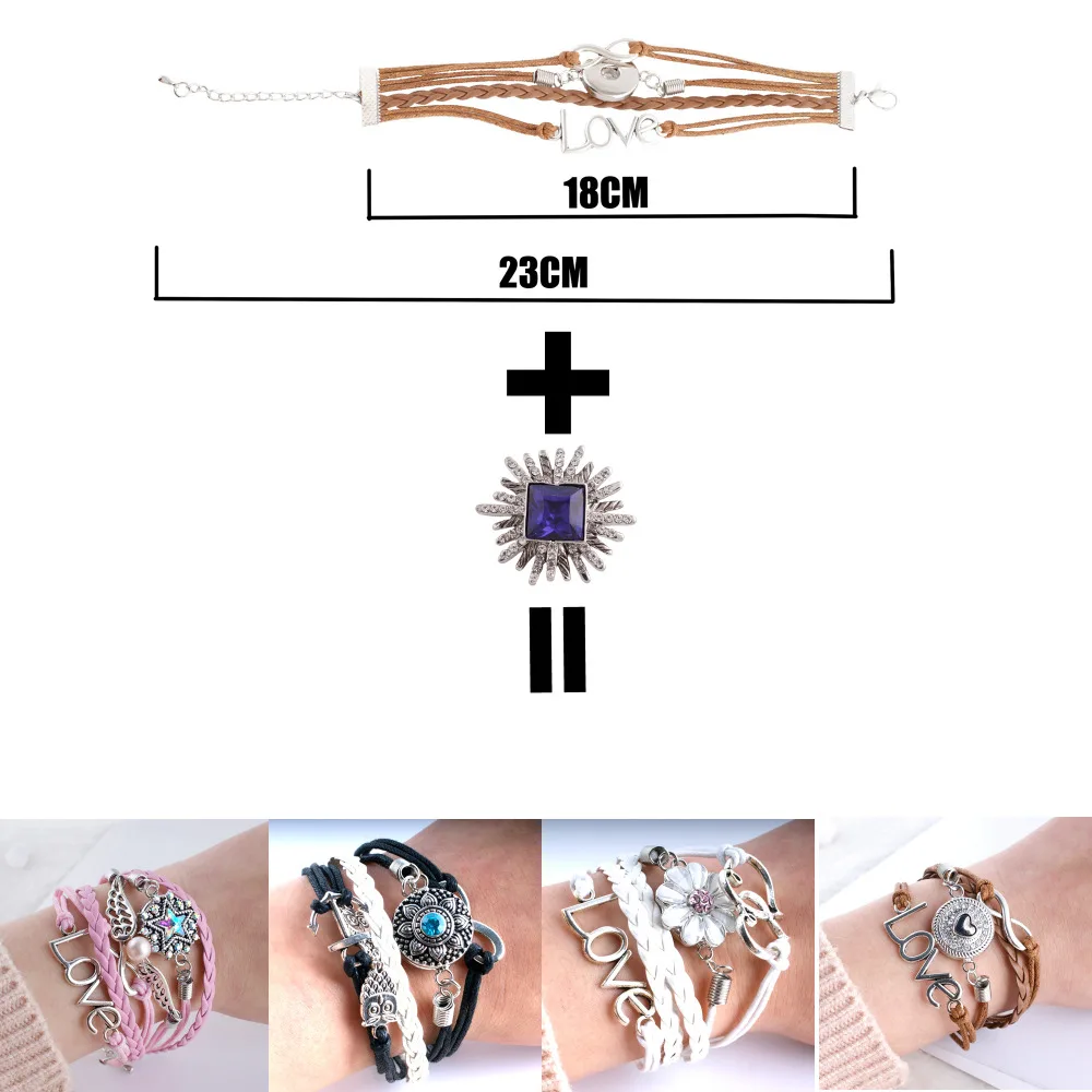 Partnbeads цвета экзотические 18 мм стеклянные оснастки ювелирные изделия с пряжкой