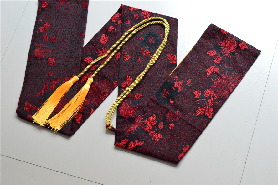Nice Soft And Delicate Silk Sword Bag Fitting For Japanese Samurai Katana Red Flower Design | Дом и сад