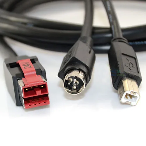 USB кабель с питанием от 2 м 24 В для термопринтера NCR Scangle|usb printer cable 2m|cable usb usbusb |