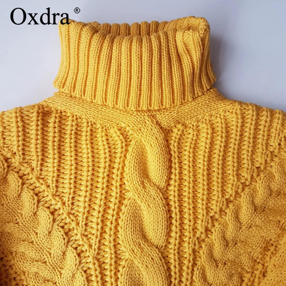Женские свитера с высоким воротом Oxdra повседневные свободные трикотажные