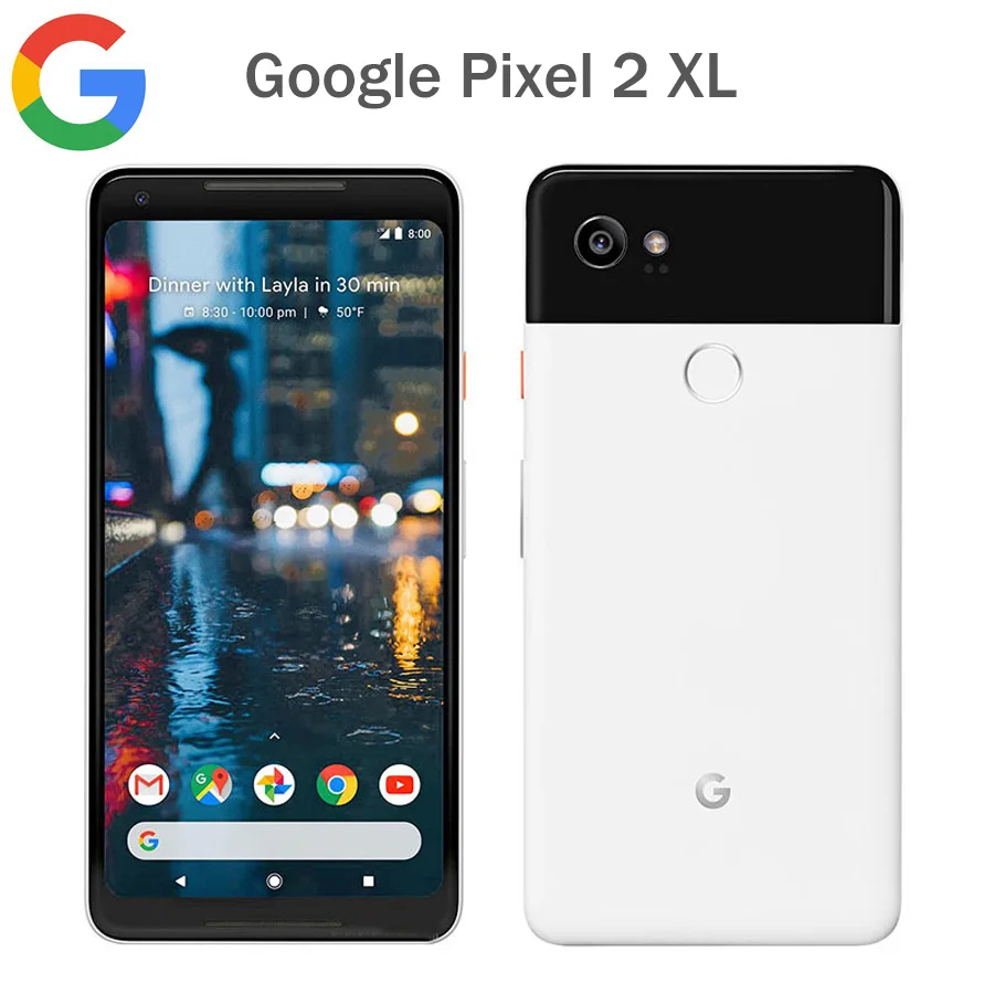 Европейская версия, Google Pixel 2 XL, 4G LTE, мобильный телефон, 6,0 дюймов, 4 Гб ОЗУ, 128 Гб ПЗУ, Snapdragon 835, отпечаток пальца, телефон на Android, NFC