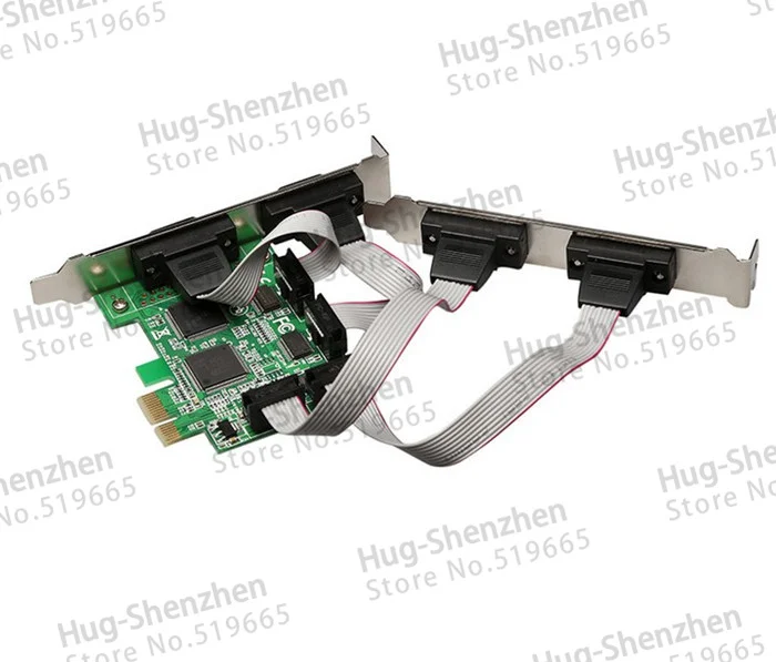 PCI-E на 4 порта RS232 PCI Экспресс резьба Com порт s к контроллеру удлинитель карты