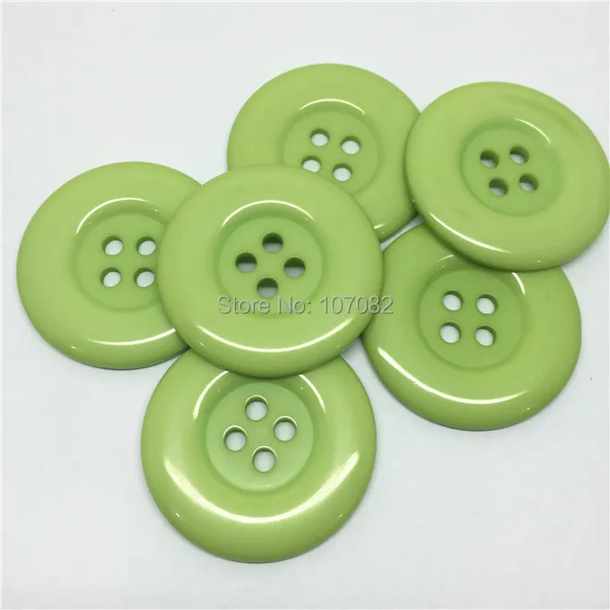

50pcs 38mm Green Round Tire Resin Buttons With 4 Holes For Scrapbooking Cardmaking Bag Decorations