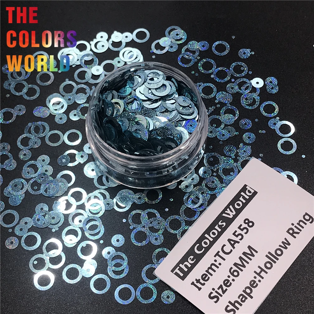Мерцающее Кольцо лазерное Звездное свечение 6 мм блестящее украшение для ногтей