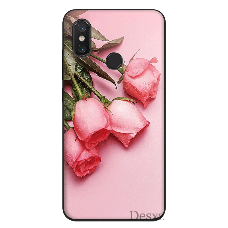 Mobile Phone Case For Xiaomi MiMAX3 6 8 9 10 SE A1 2 3 9T CC9 E Pro LiteSilicone Cover Valentine's Day Roses Flowers Bag Shell |