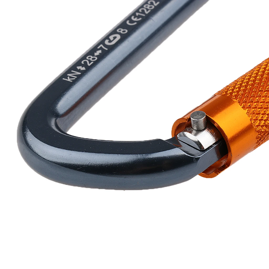 

28KN Aluminum Auto Locking Carabiner D-Ring CE Certification For Mountaineering Rock Climbing Exploring11.5 x 6.7 cm