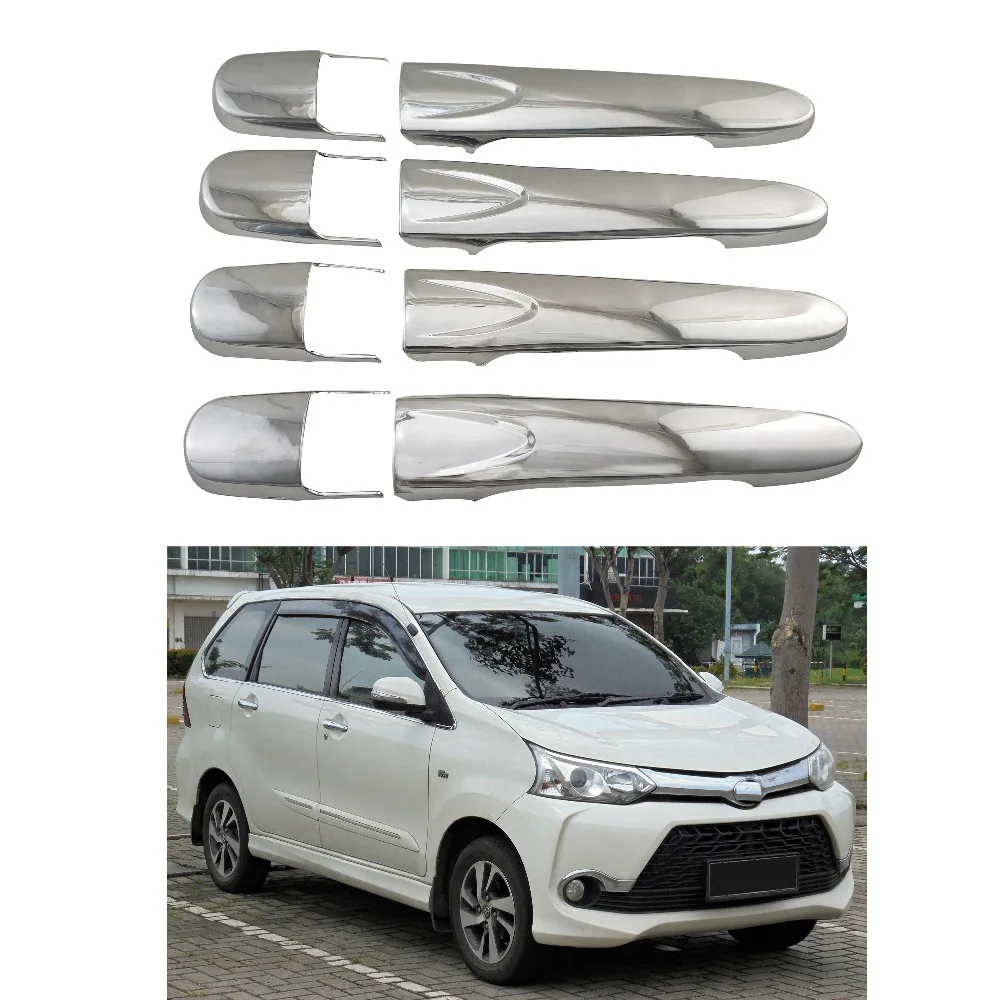 8 шт. хромированные наклейки на дверную ручку автомобиля для Toyota Daihatsu Xenia Avanza 2012 2015