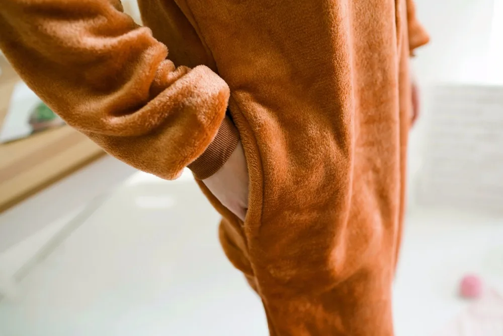 Аниме коричневый медведь Onesie все в одном для женщин мужчин Косплей Хэллоуин