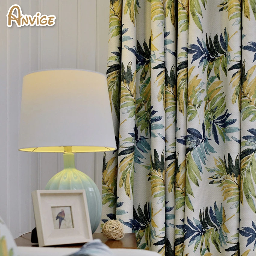 Тропический стиль печатных плотные шторы для гостиная толщина ткань обработки